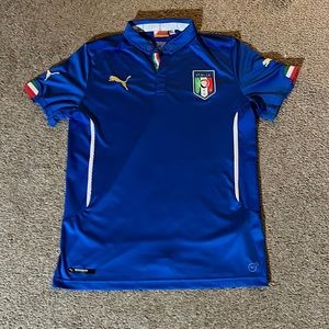 Authentic 2014 Italian National Soccer Team Home Jersey - No name or number
